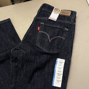 Levis Mid Rise Skinny Dark Wash Denim Blue Jeans Women's Size 10 NWT Vintage